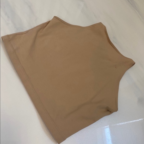 AMERICAN APPAREL COTTON SPANDEX CROP TOP - Picture 2 of 5